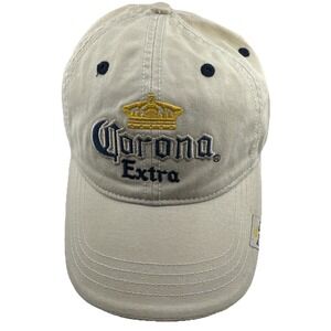Corona Extra Beer Hat Vintage Style Khaki Tan Baseball Cap